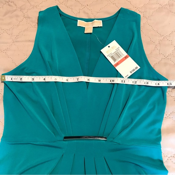 NWT MICHAEL KORS High - Low Turquoise Wedding Dress - Picture 3 of 11